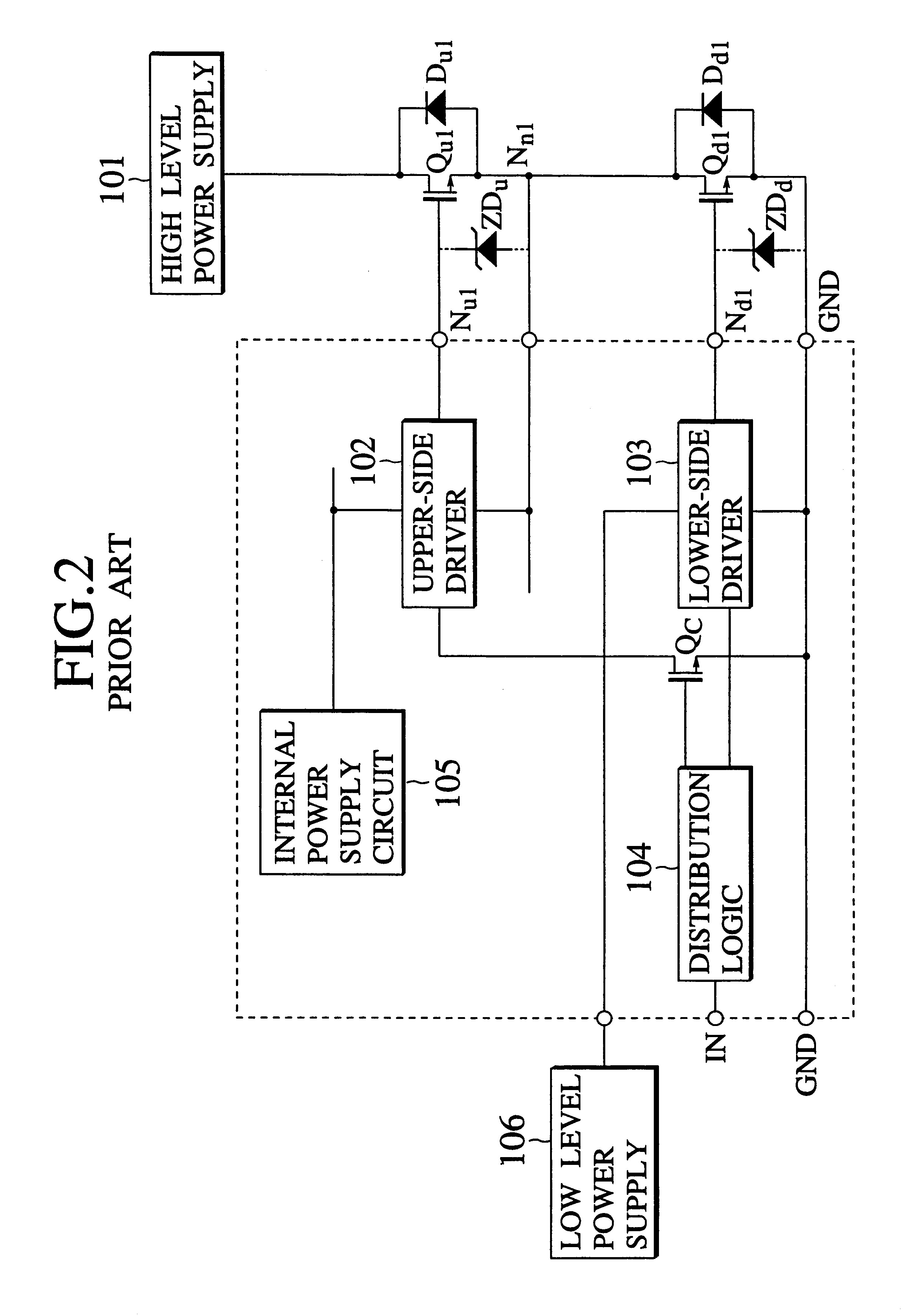 Dielectrically isolated IC driver having upper-side and lower-side arm drivers and power IC having the same