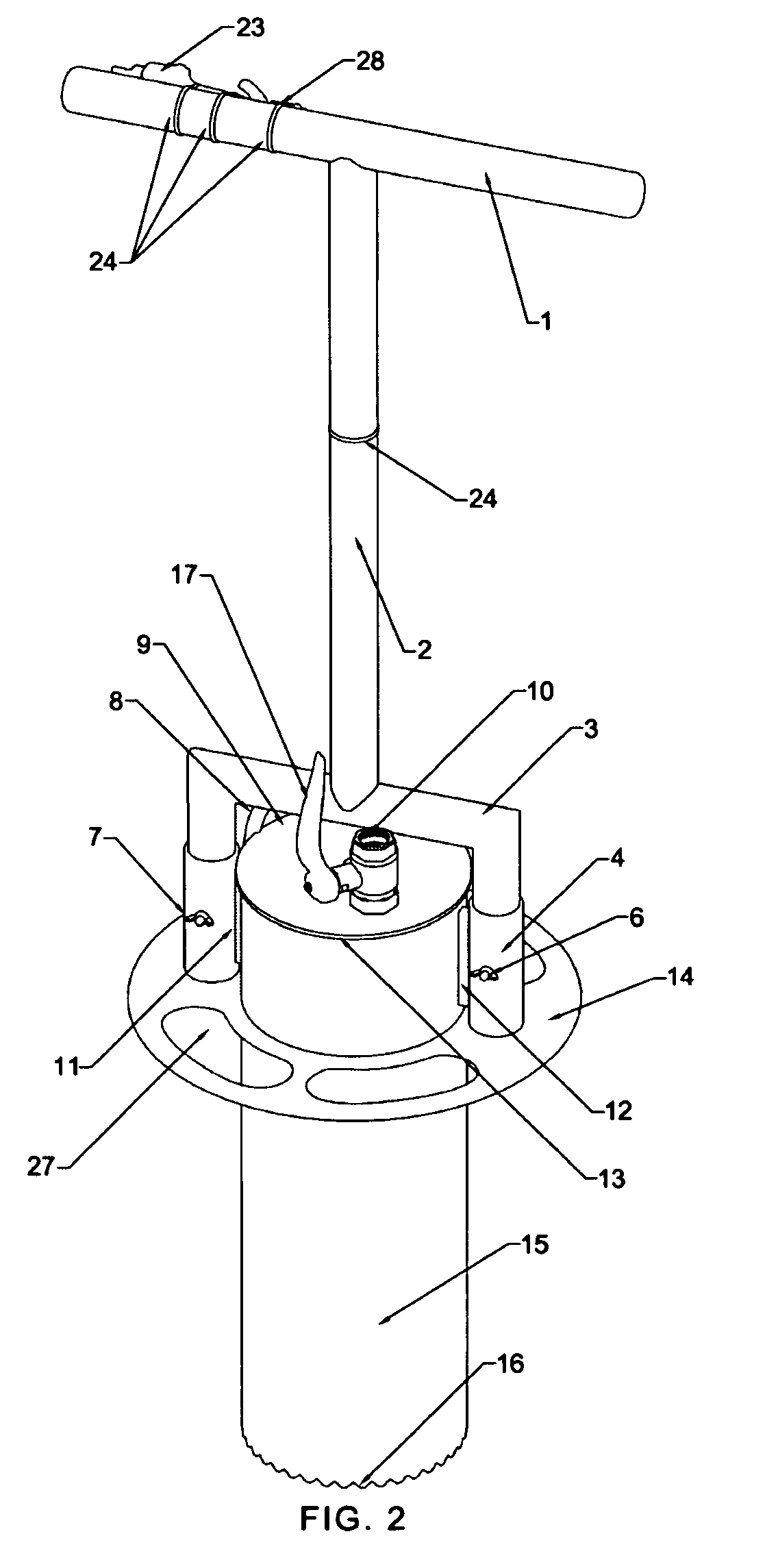Submerged substrate plug cutter and related method