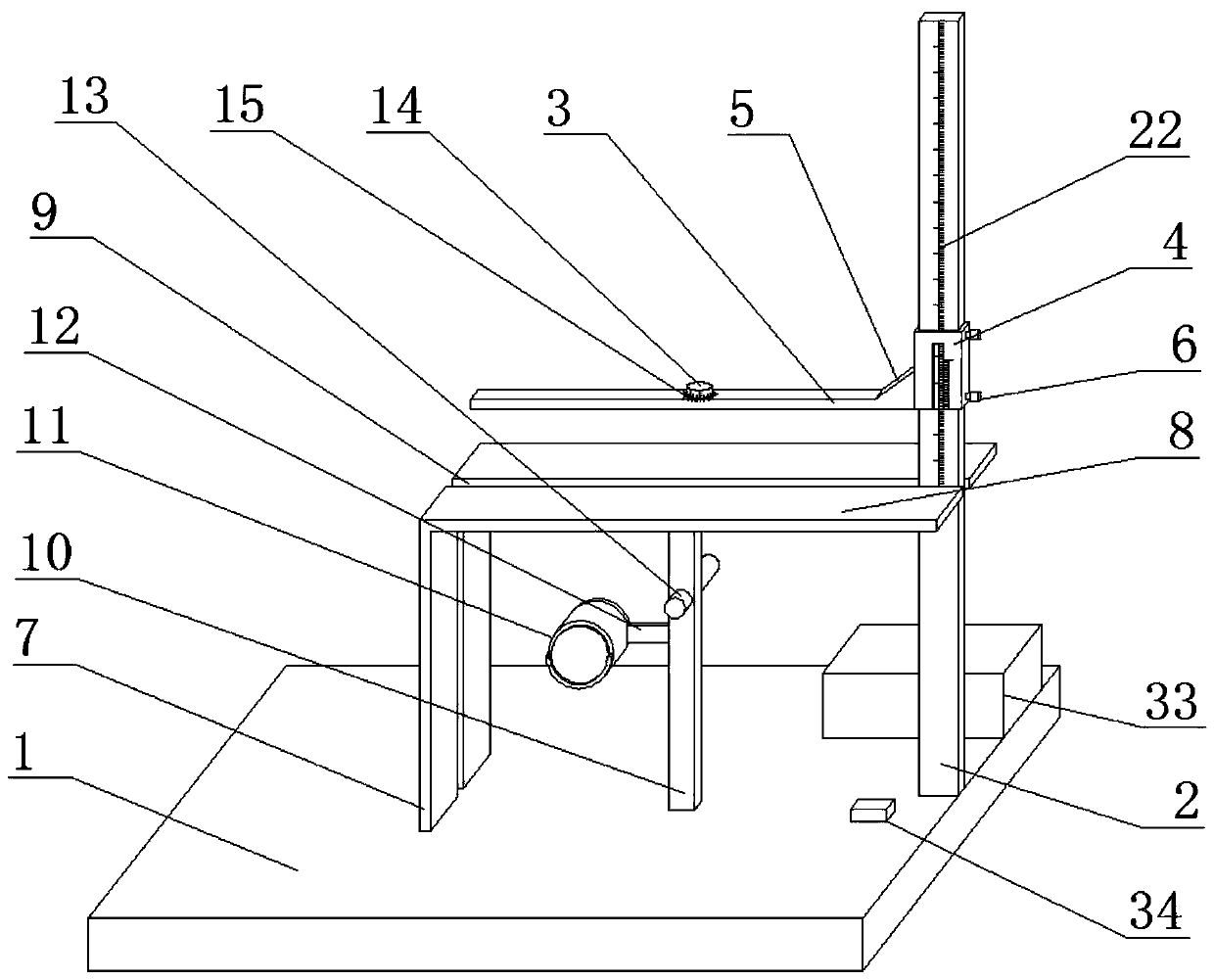 A device for detecting the thickness of a microcrystalline saw blade