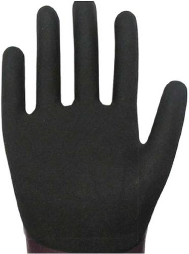 Preparation method of slip-proof nitrile gloves