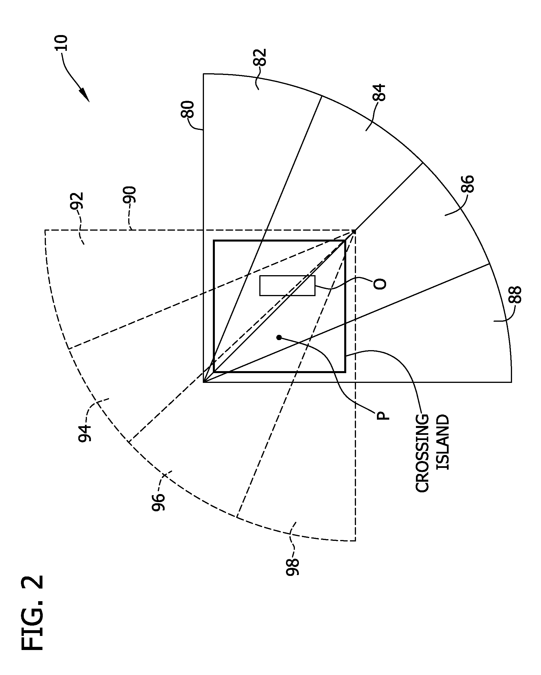 Systems and methods for vehicle detection at island crossings
