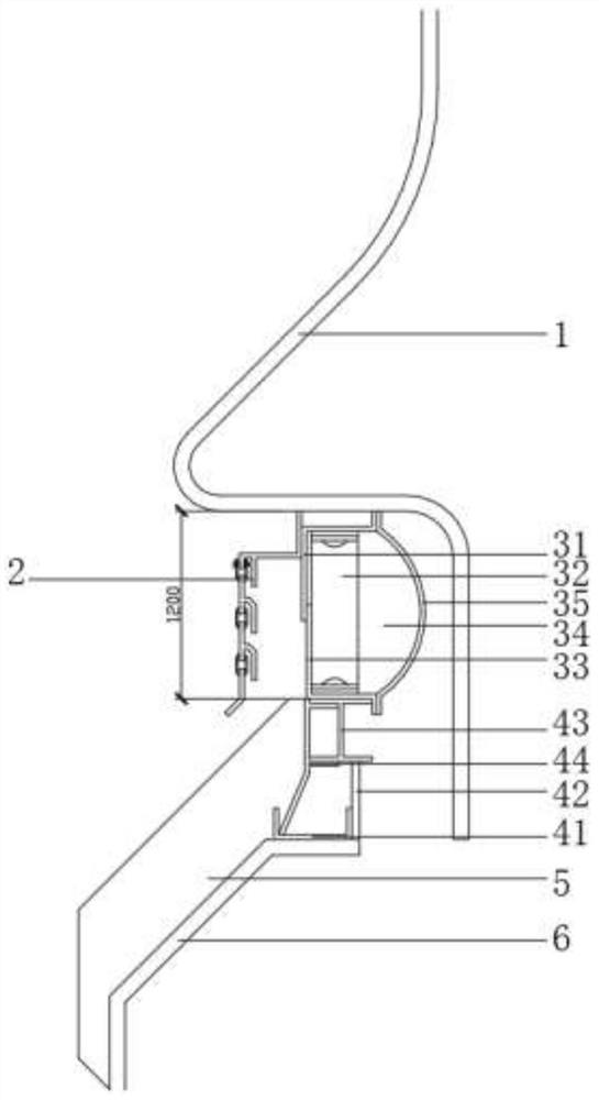Novel mechanical sealing structure for water seal on bottom of boiler