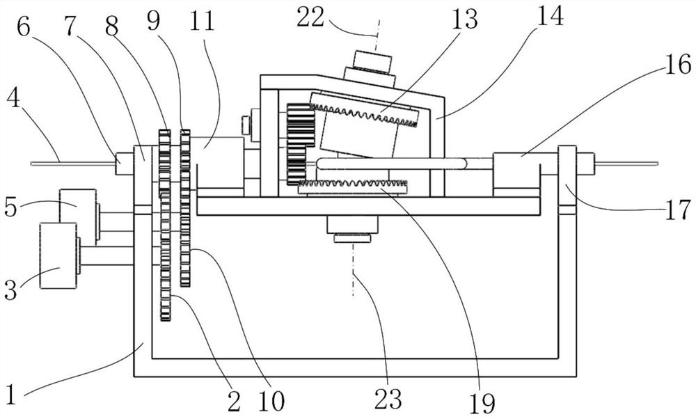 Novel mechanism for converting continuous rotary motion into guide wire linear motion