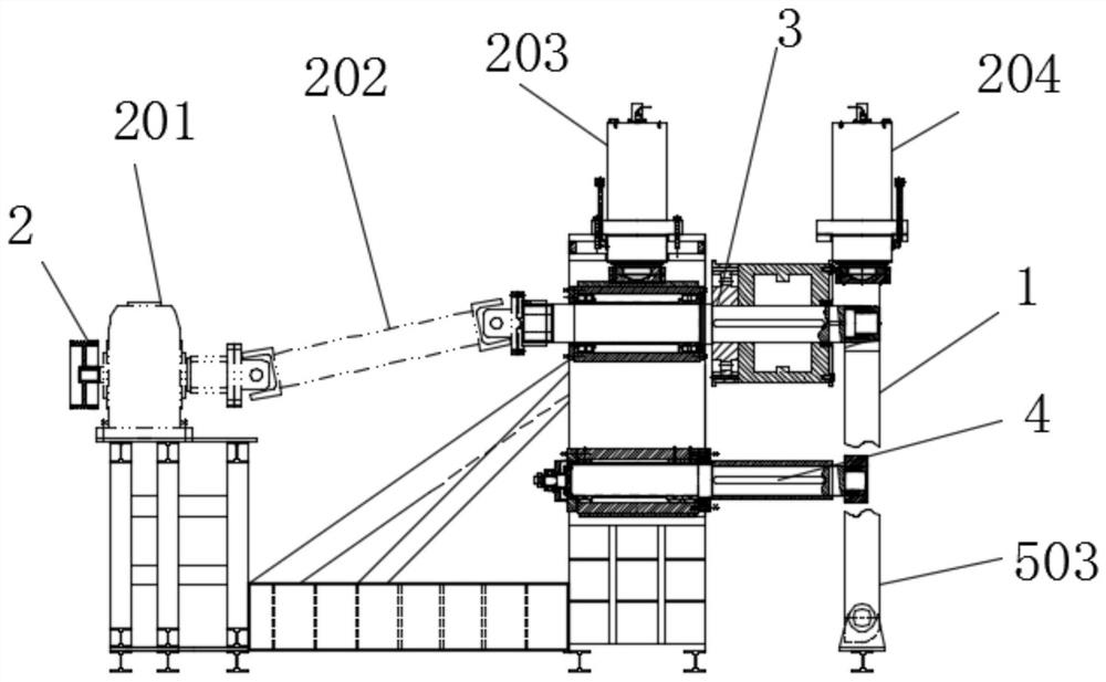 A gantry type heavy expanding forging unit