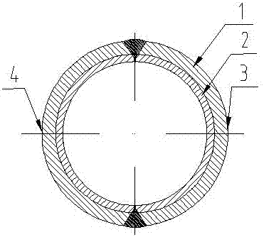 Pipe fitting with double metallic composite elbows