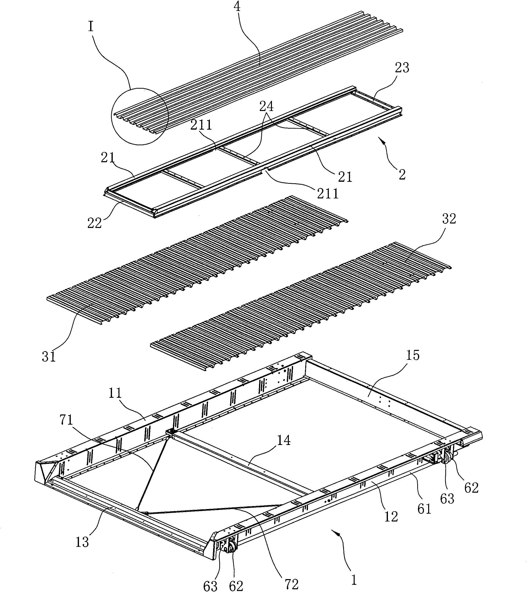 Vehicle-carrying tray