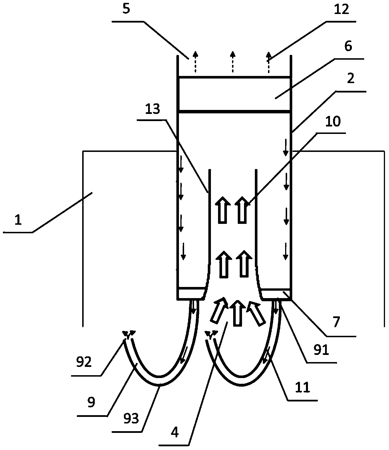 Grease backflow device of annular isolation-type respirator