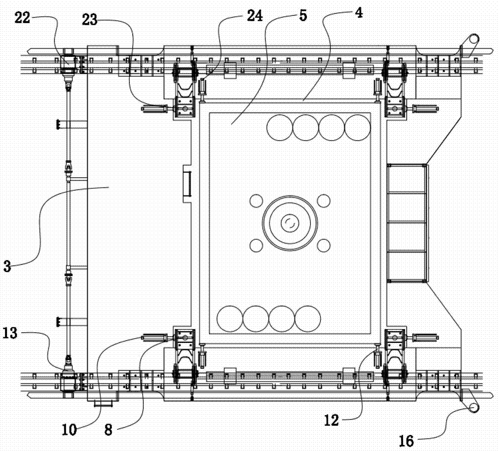 Transfer device of deepwater drill platform BOP (blowout preventer)