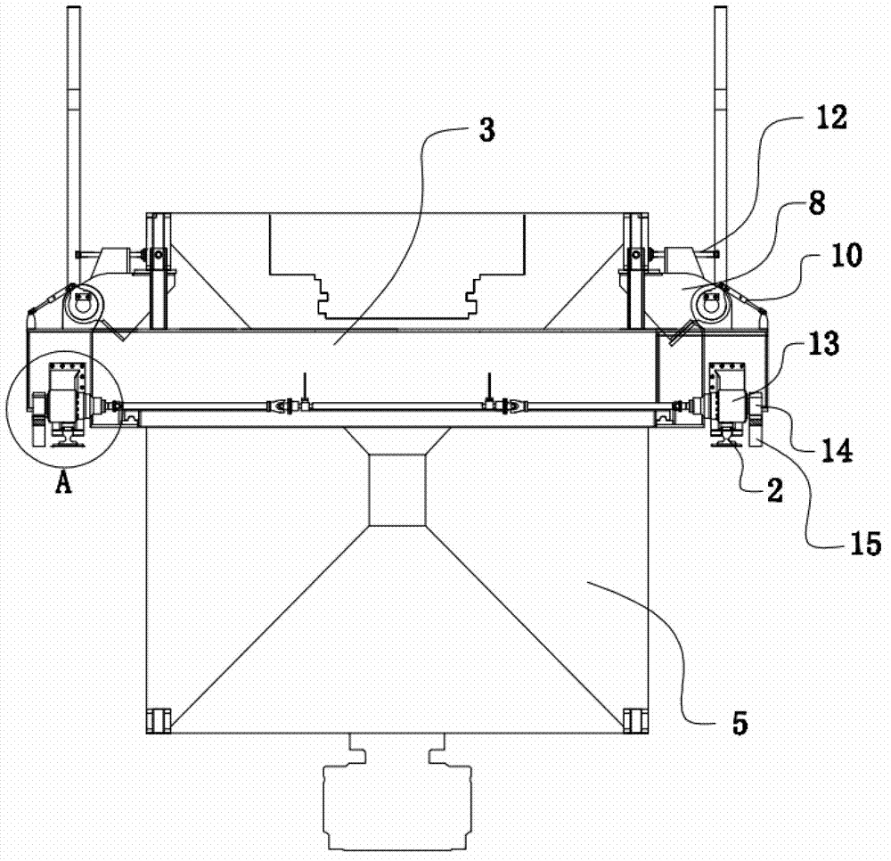 Transfer device of deepwater drill platform BOP (blowout preventer)