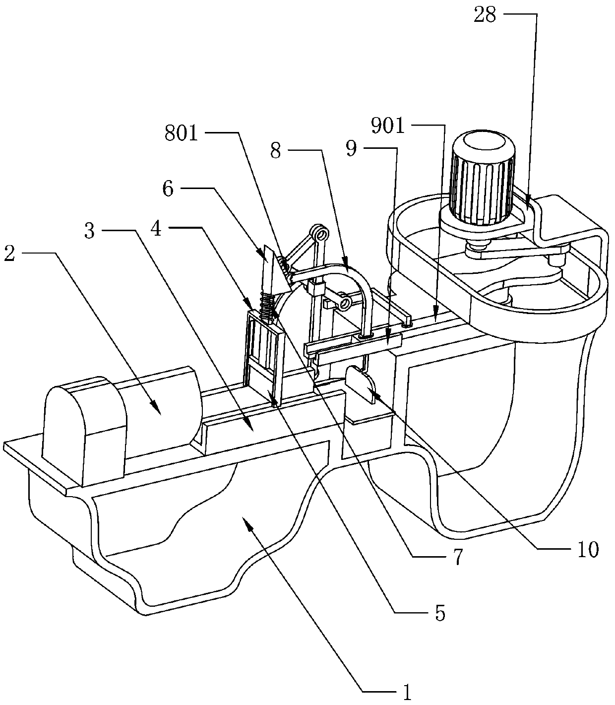 Machine capable of automatically slicing green tiles