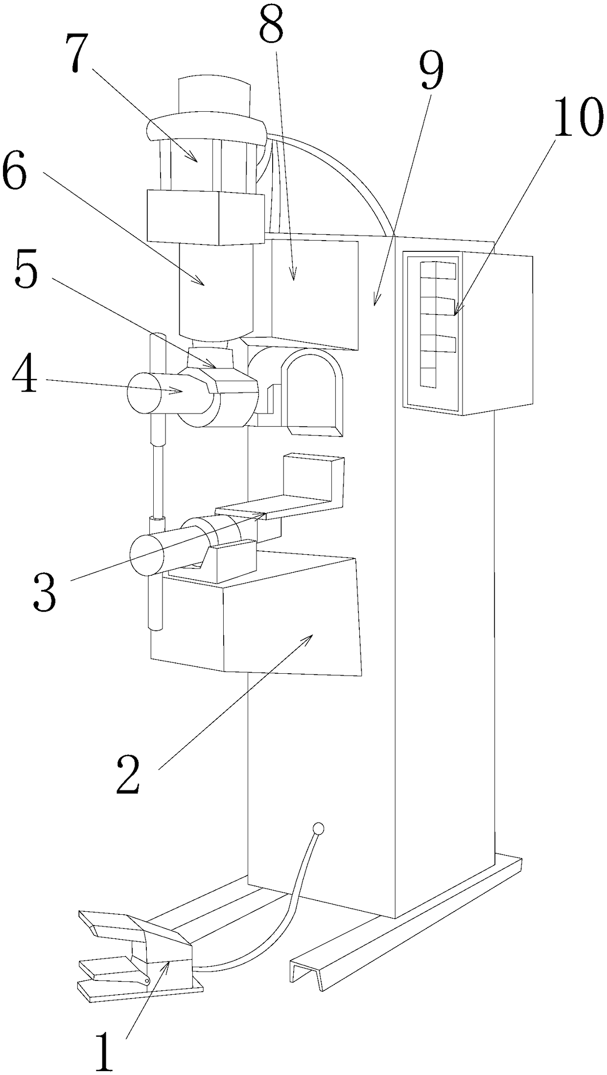 Device used for machining and production of license plate illumination lamp shade