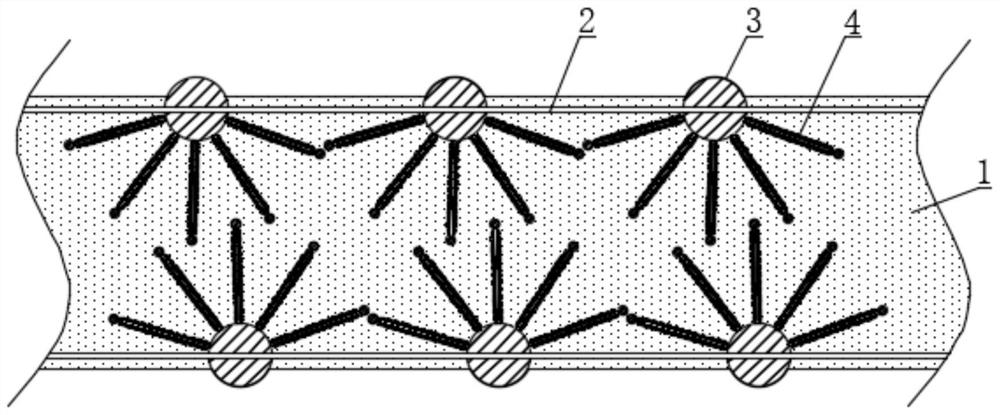 Double-sided anti-skid glass with fragment polymerization function and forming mold of double-sided anti-skid glass