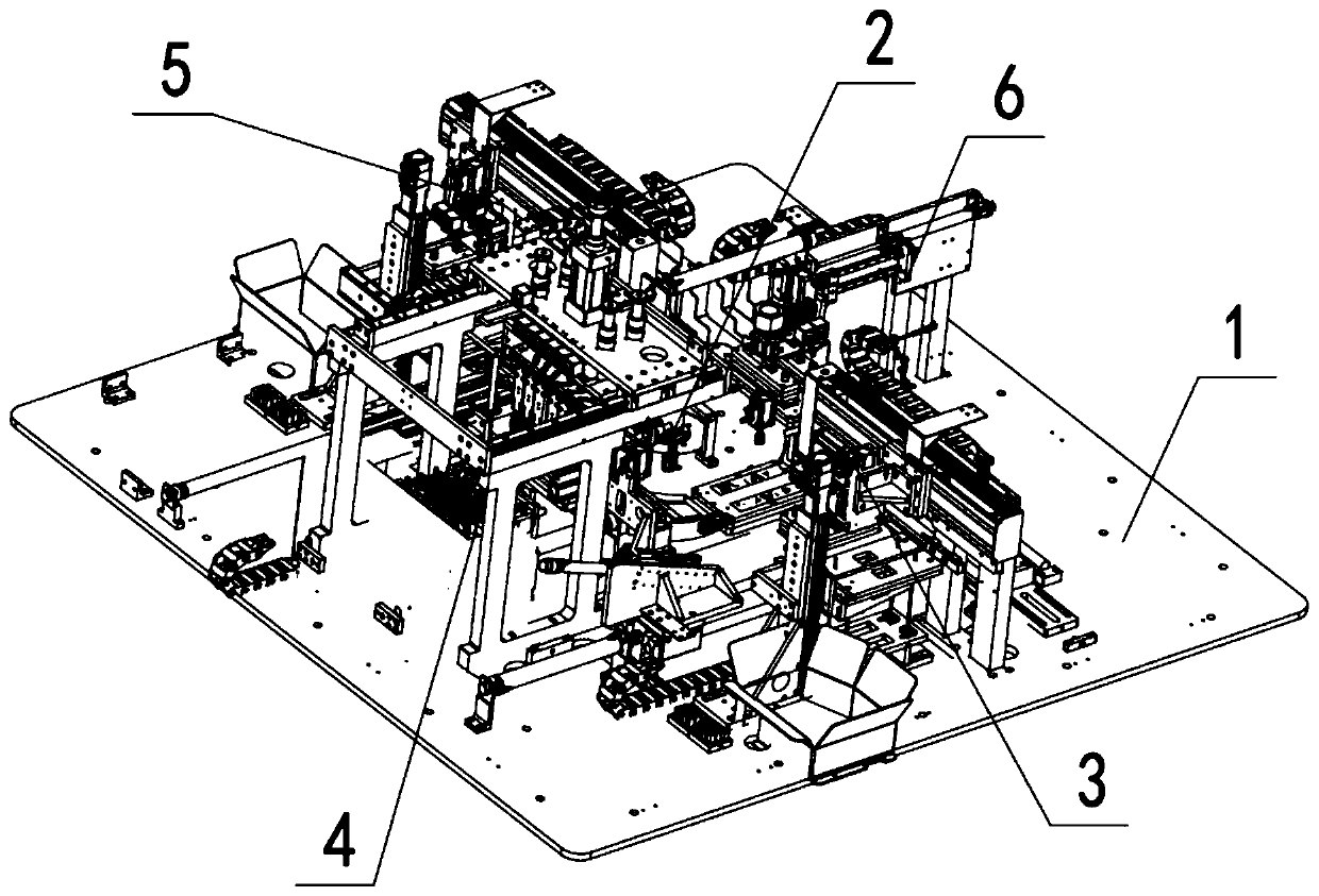 Full-automatic word plate assembling pasting device and method