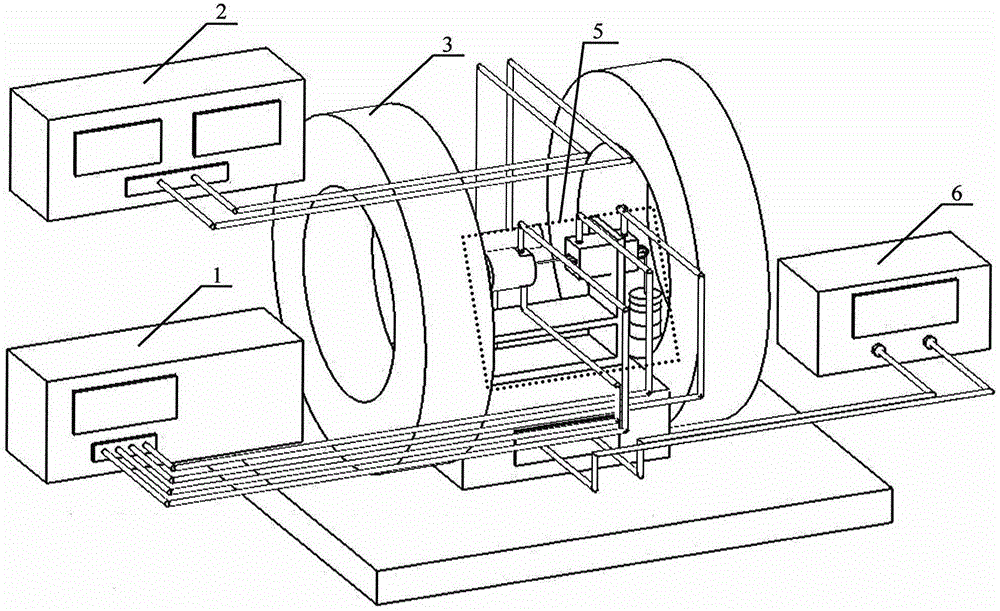 Stress-torsion magnetic impedance integration test device of metal fiber