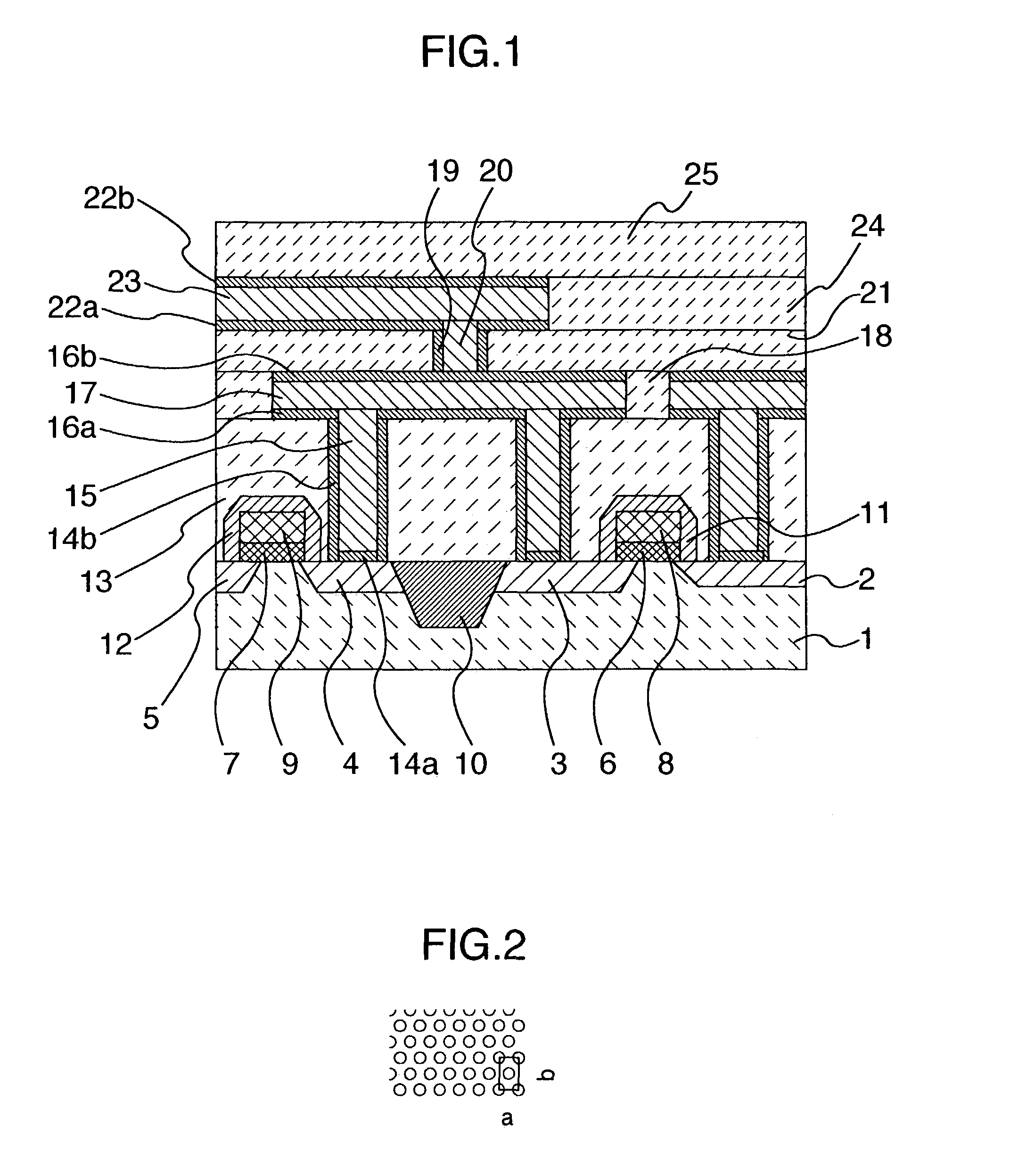 Semiconductor device with multilayer conductive structure formed on a semiconductor substrate
