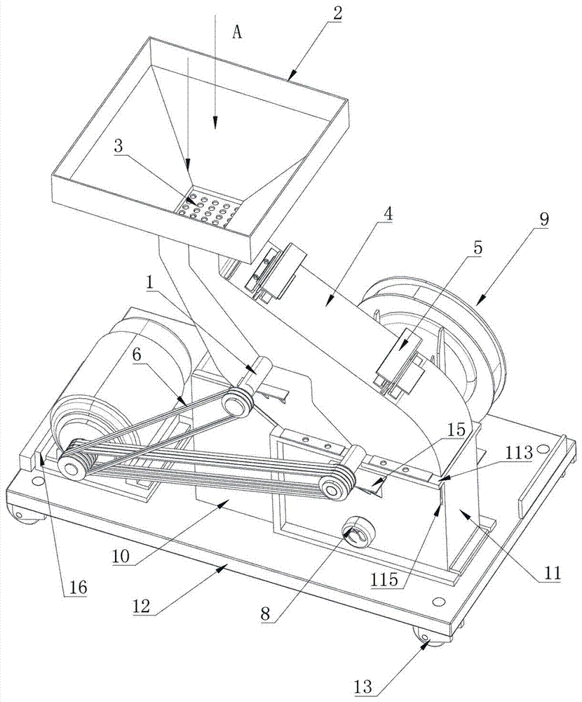 Pulverizer structure with secondary pulverizing function and pulverizer