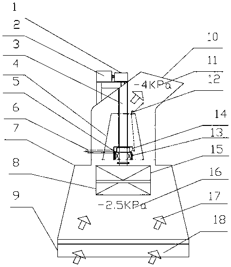 Bearing outer independent air cooling device used under thermal environment work condition and cooling operation method