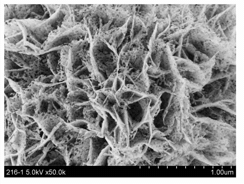 Method for preparing porous hybridization NiO/Co3O4 electrode material of super capacitor