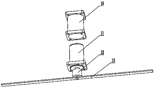 Orchard multi-directional profiling mowing device based on spring pneumatic push rod