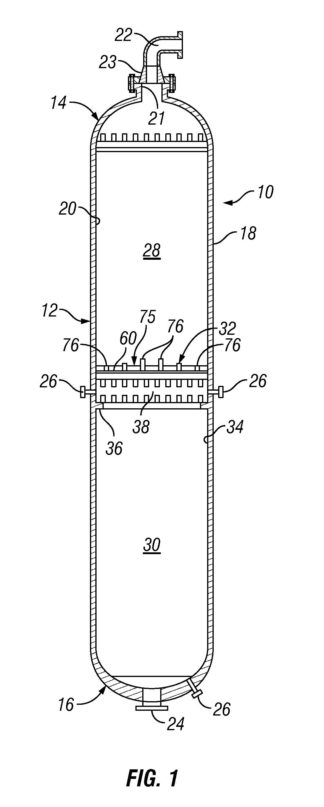 Tray support insers for chemical reactor vessels and methods of use