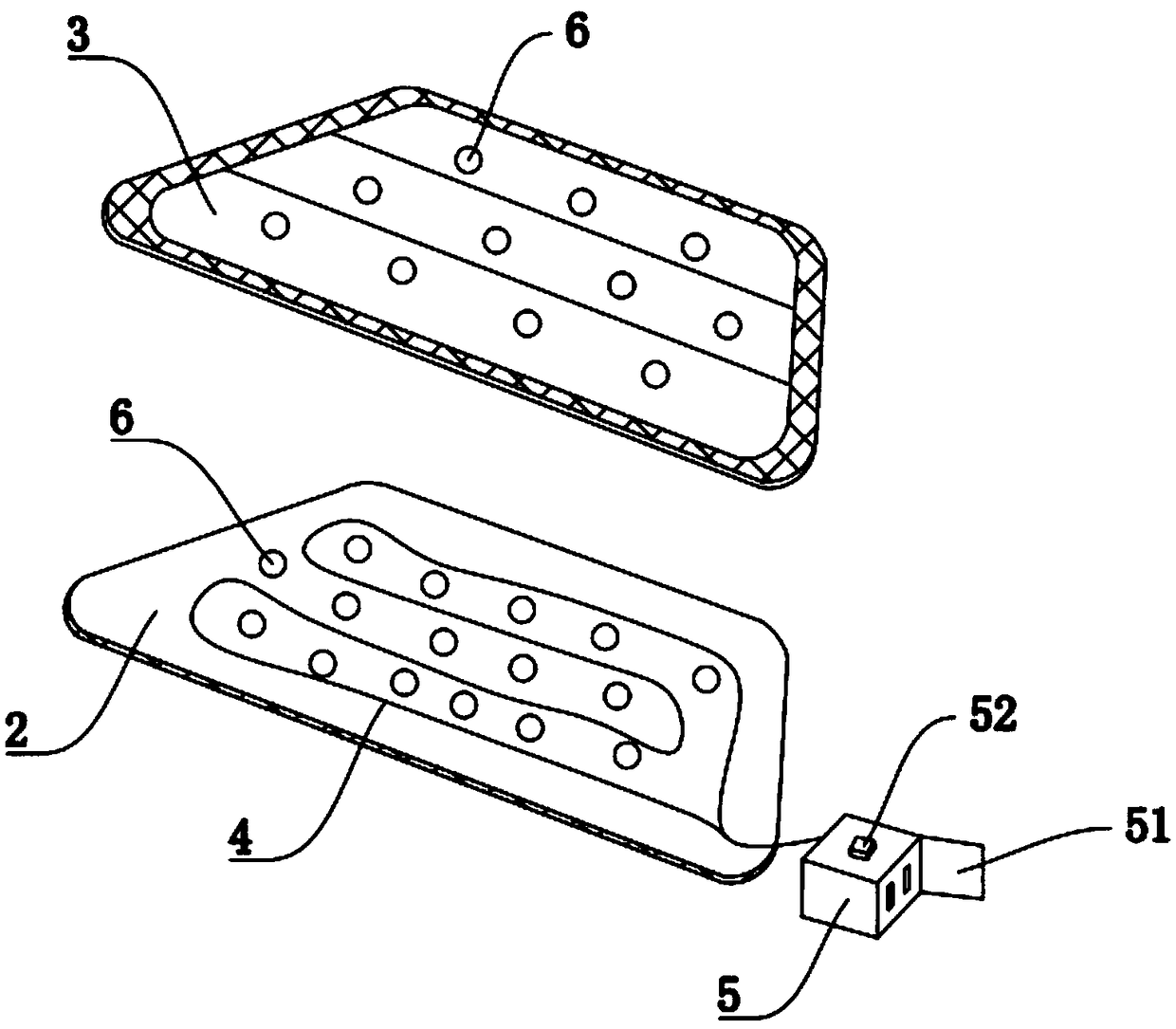 Flat plate mop cloth capable of being fast dried