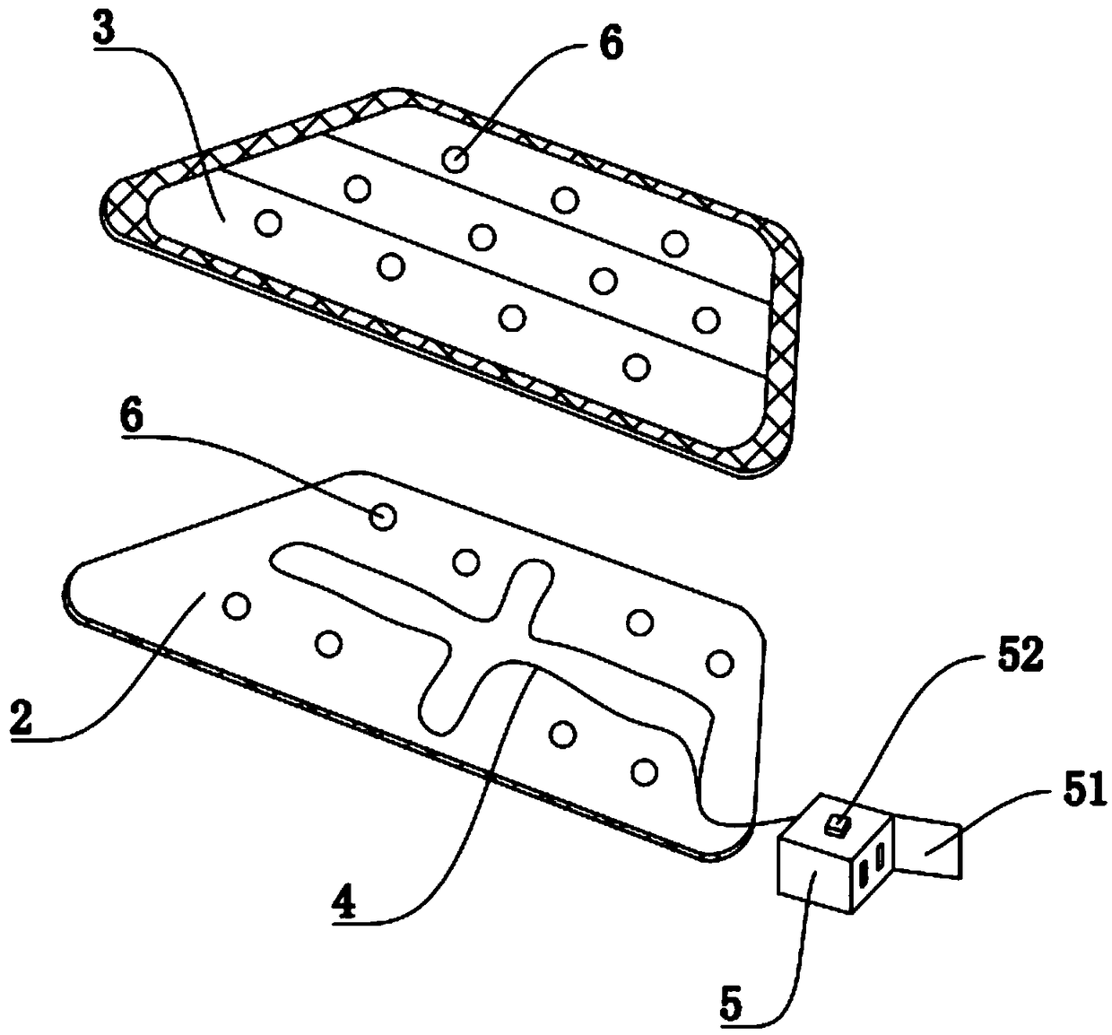 Flat plate mop cloth capable of being fast dried