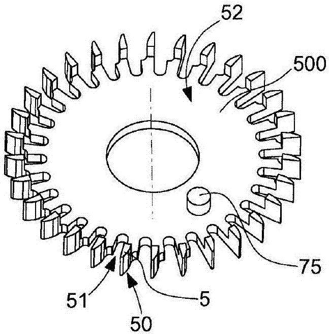 Timepiece wheel with play take-up