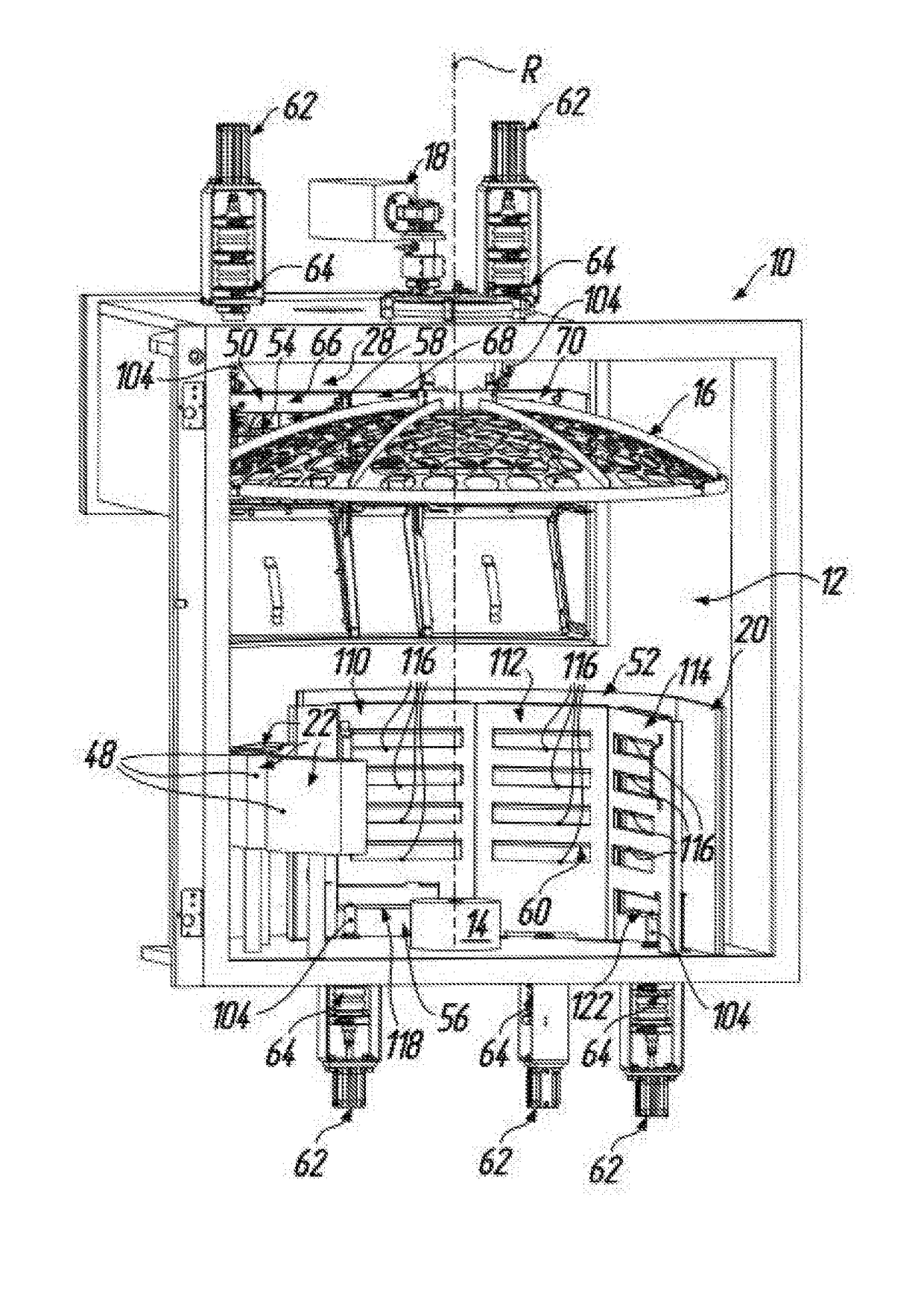 Box coating apparatus for vacuum coating of substrates, in particular spectacle lenses