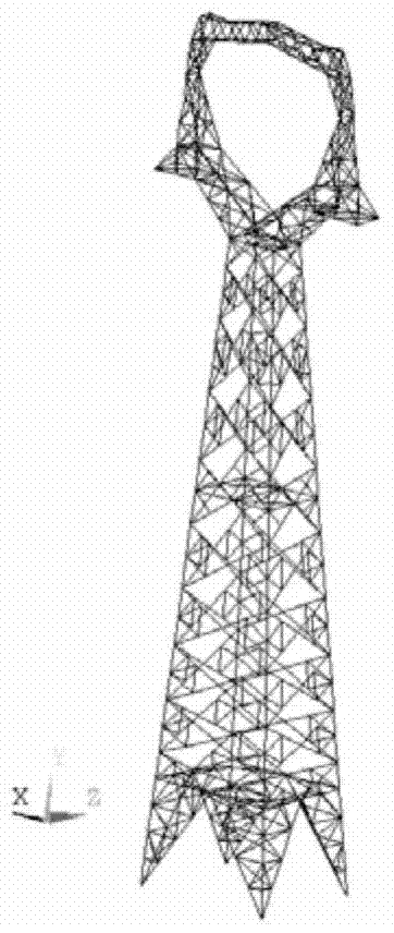 A transmission tower online safety monitoring system and method for stress measurement