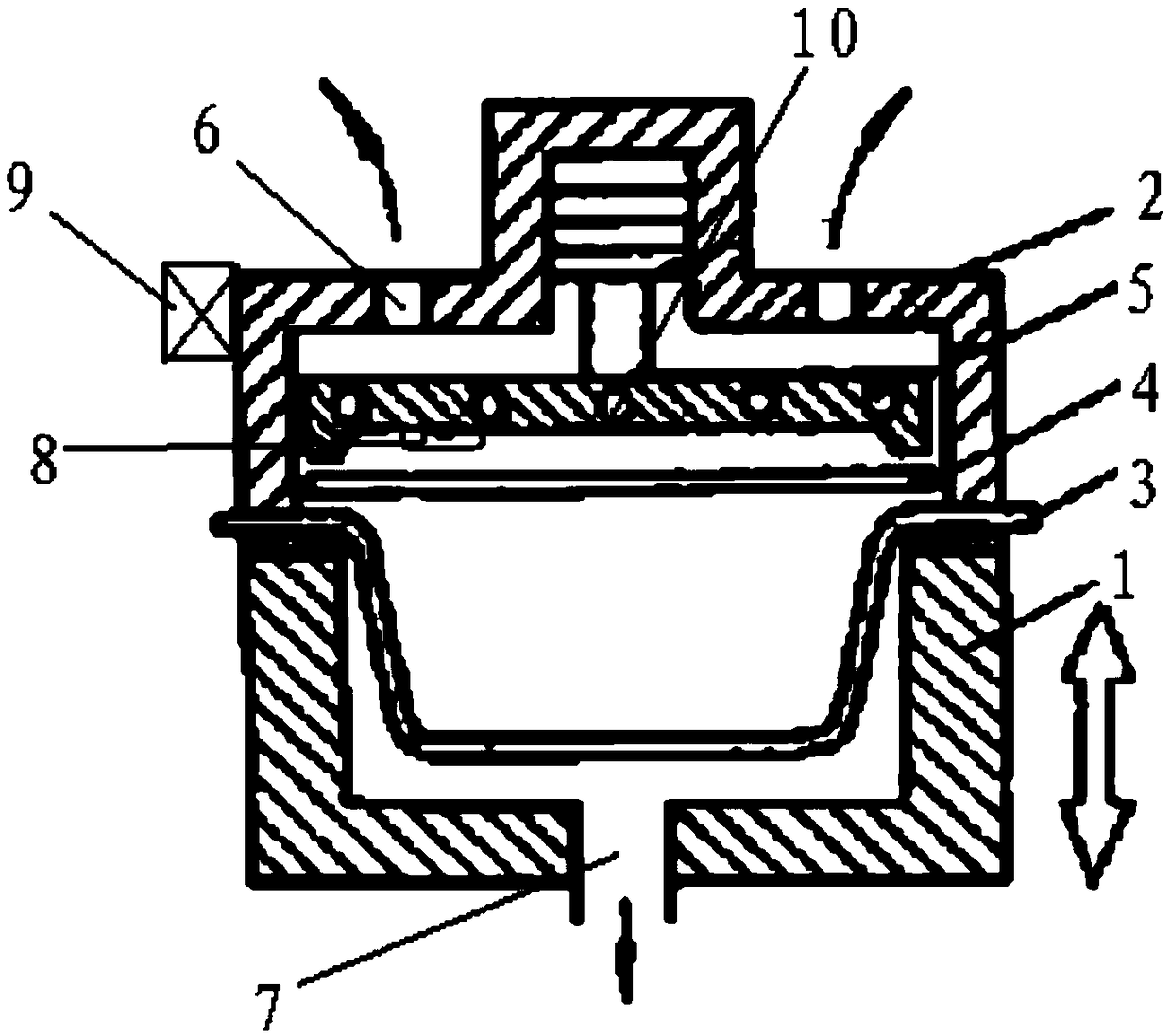 Sealing device of thermal forming packaging machine