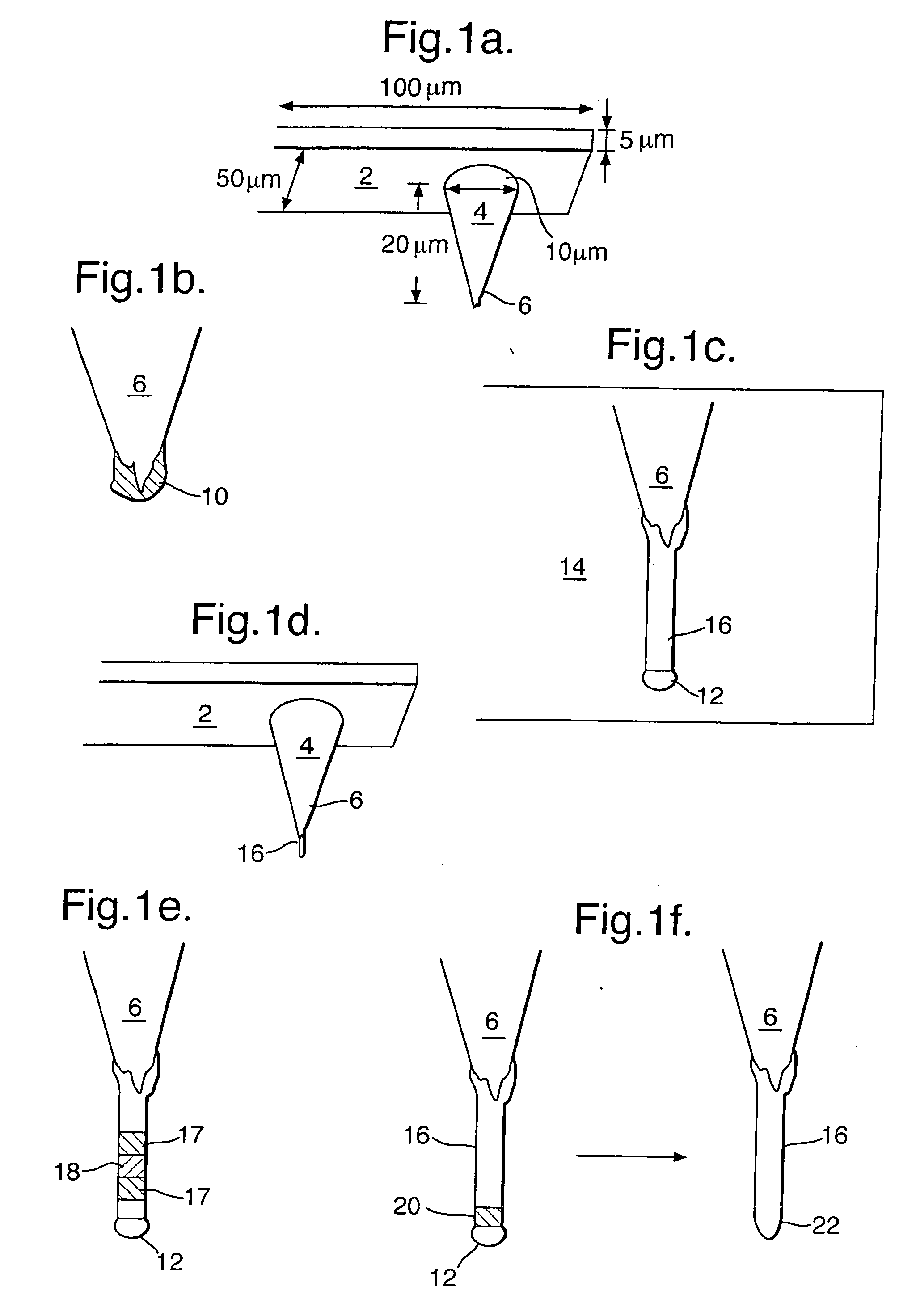 Probe structures incorporating nanowhiskers, production methods thereof and methods of forming nanowhiskers