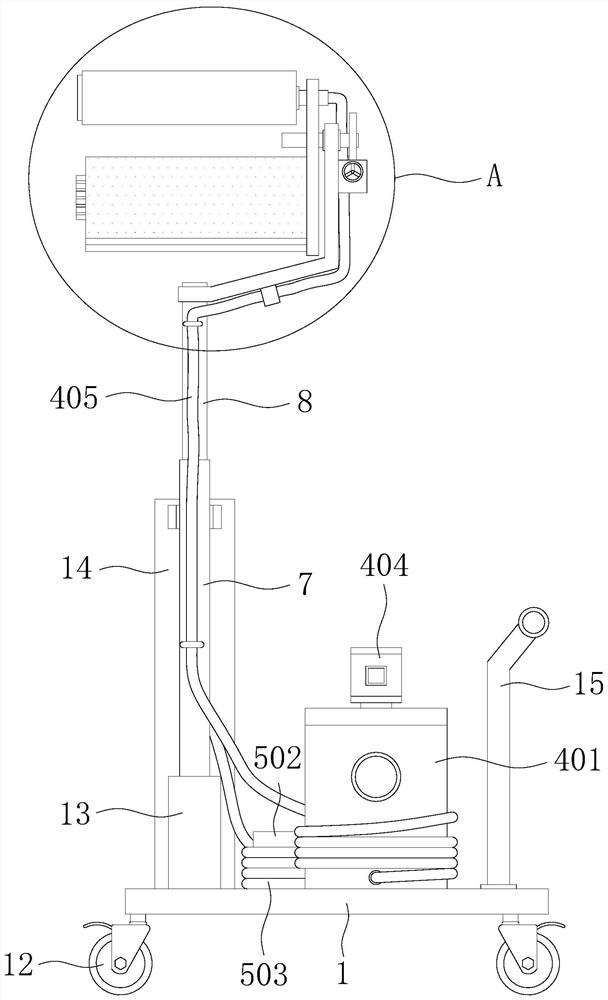 Roller coating device with splash-proof function