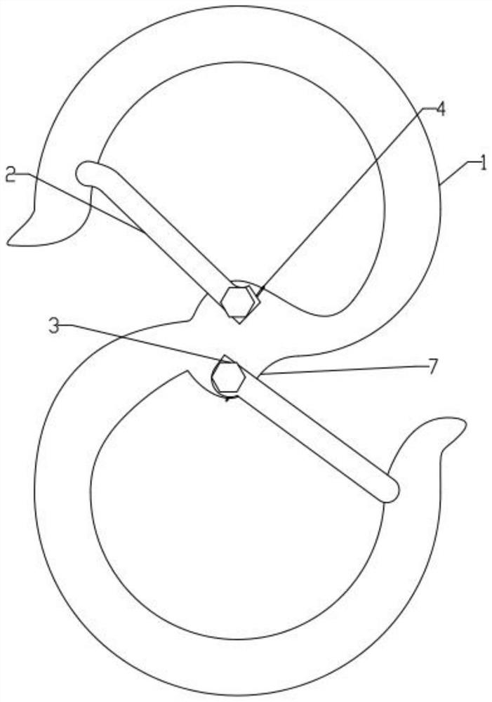 Insulating S-shaped hook capable of working without power cut