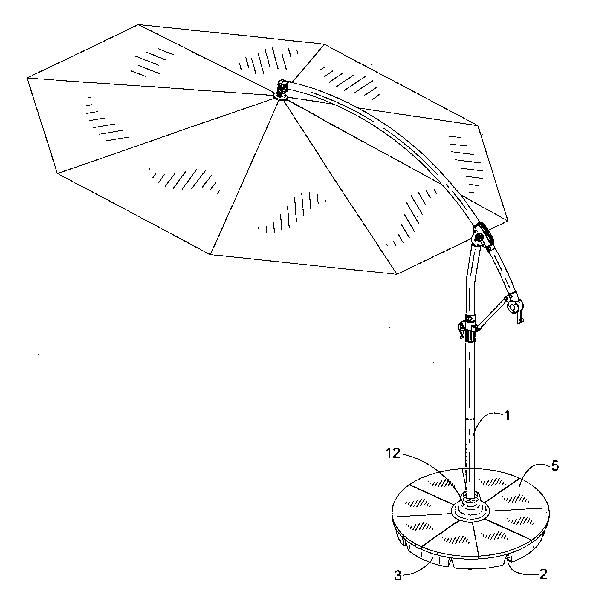 Portable kd umbrella base