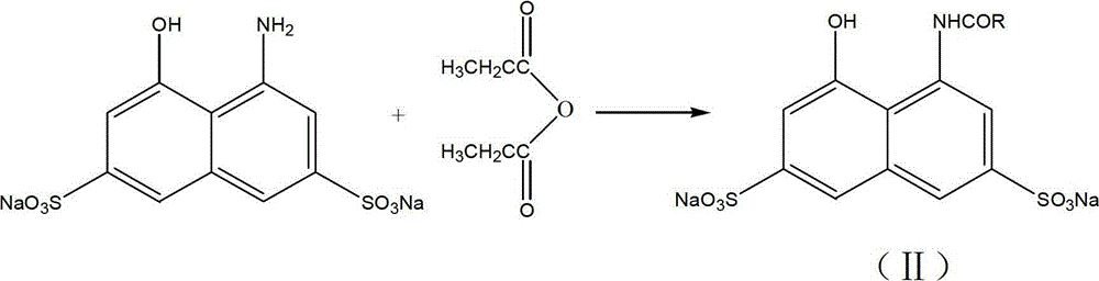 Yellow-light red reactive dye and preparation method thereof