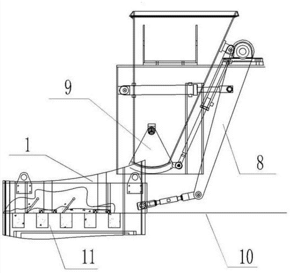 Material distributing system used for block machine