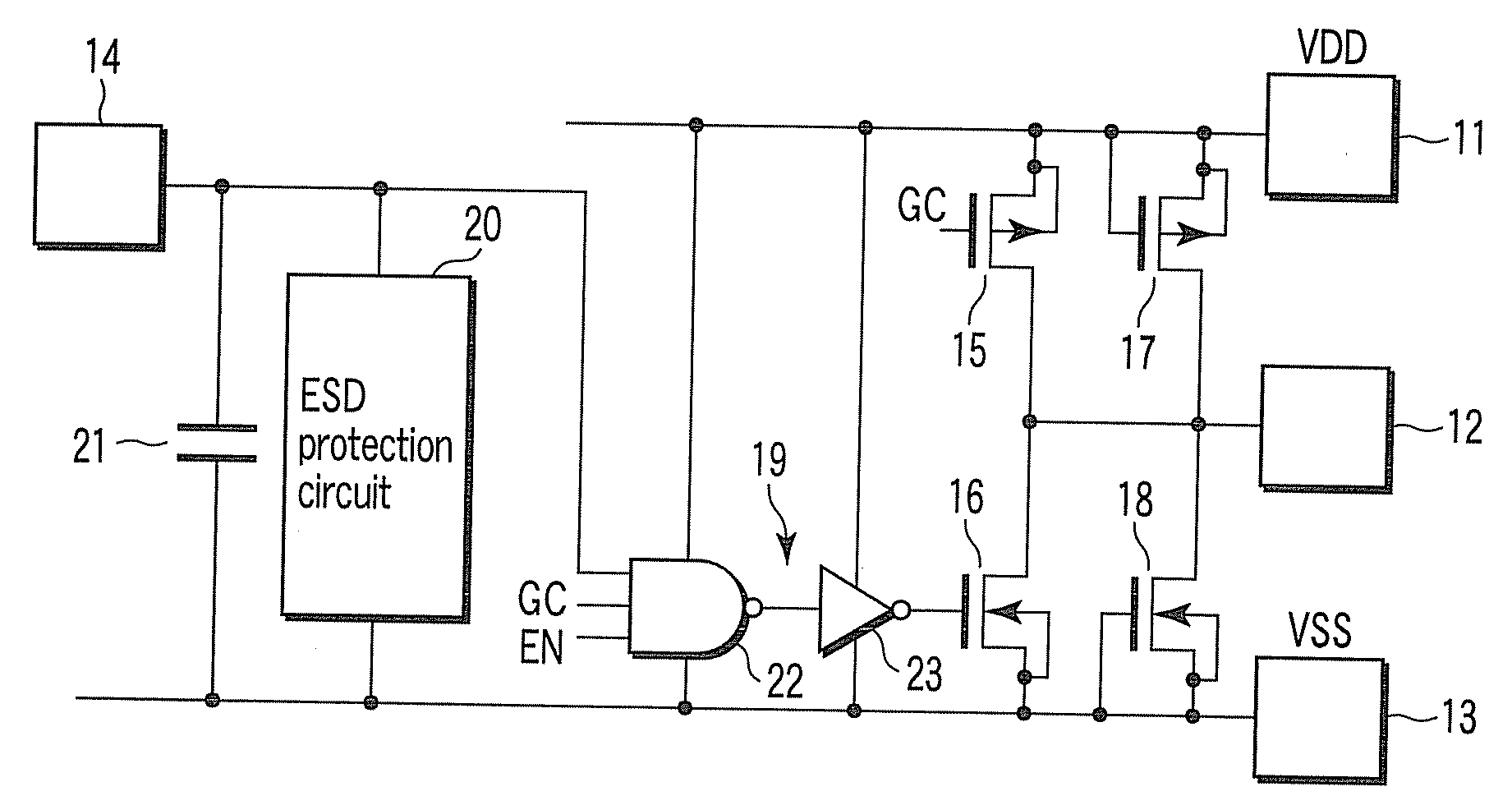 Semiconductor device having electrostatic protection circuit