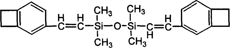 Diene silicoxyane linking disbenzocyclobutylene monomer and process for preparing prepolymer