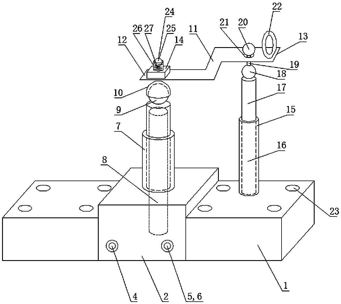 Oil exploration tension combination pressure base pedestal