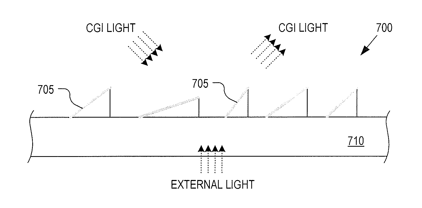Near-to-eye display with diffraction grating that bends and focuses light