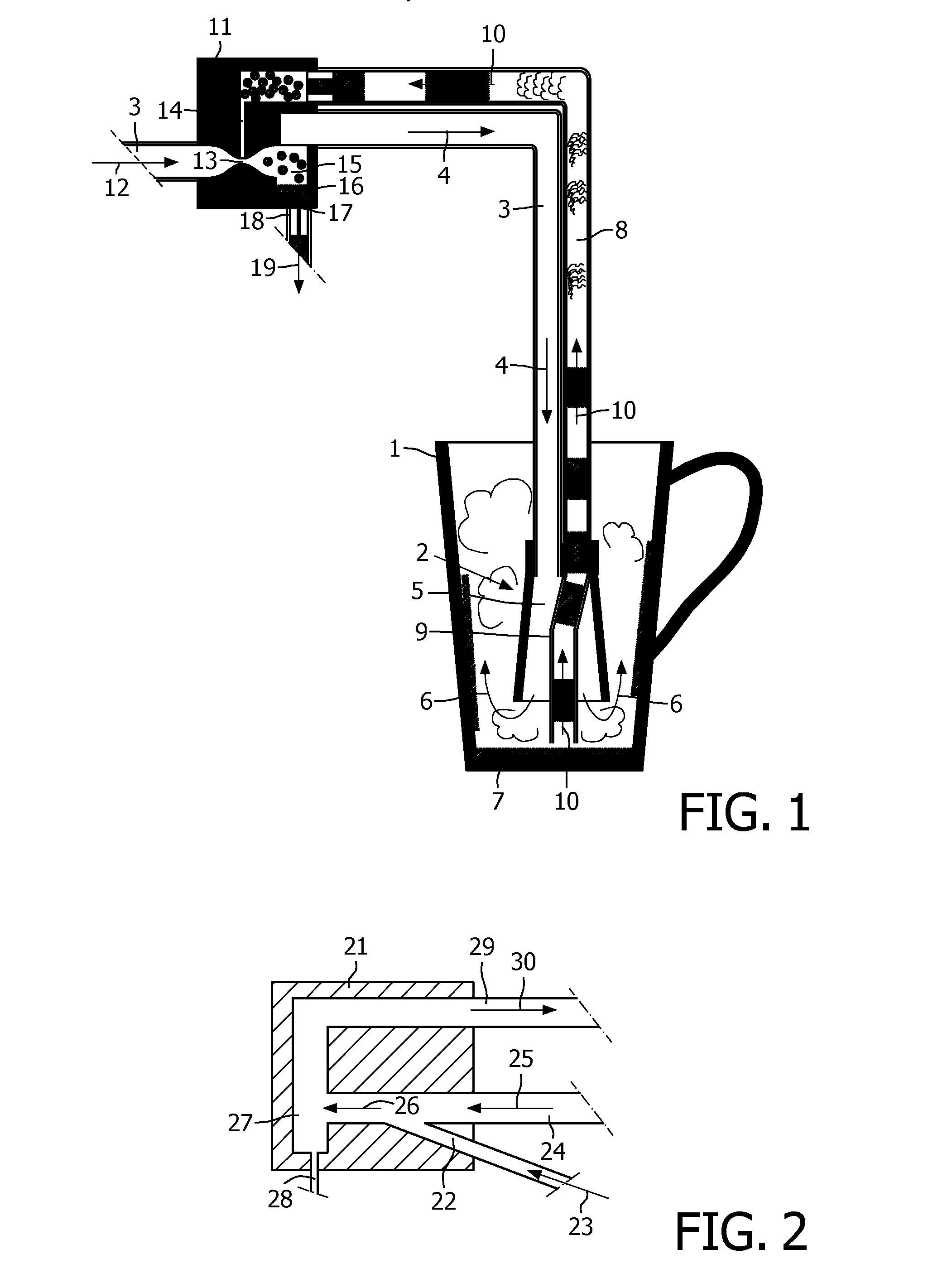 Device and method for heating up a cup