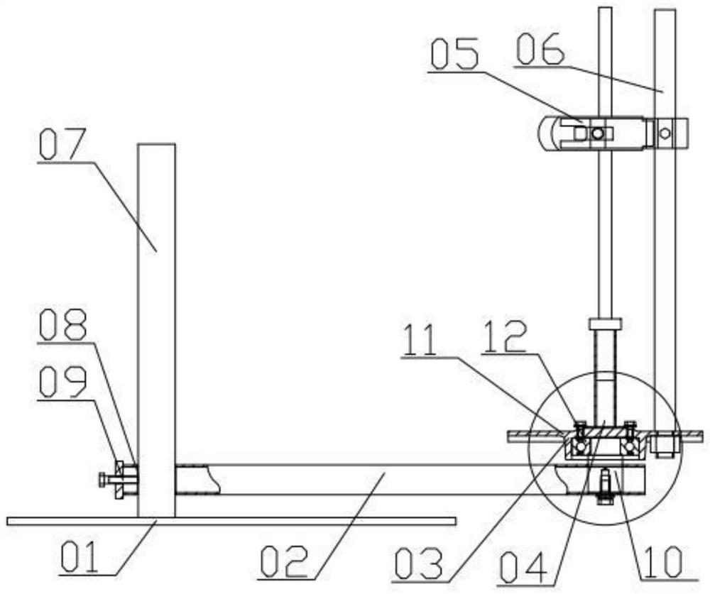 Motor winding lead cable and terminal stud welding fixing device