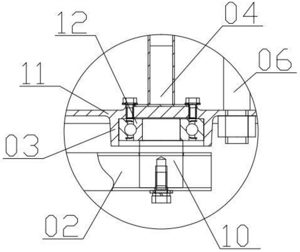 Motor winding lead cable and terminal stud welding fixing device