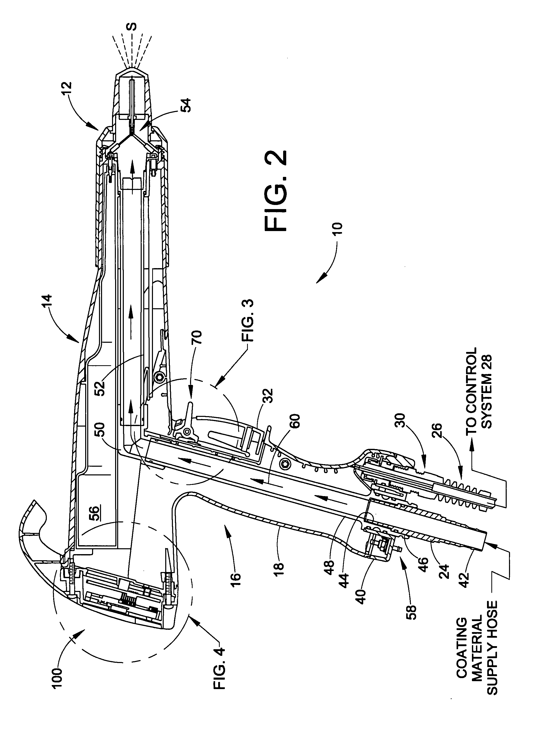 Apparatus and methods for controlling material application device