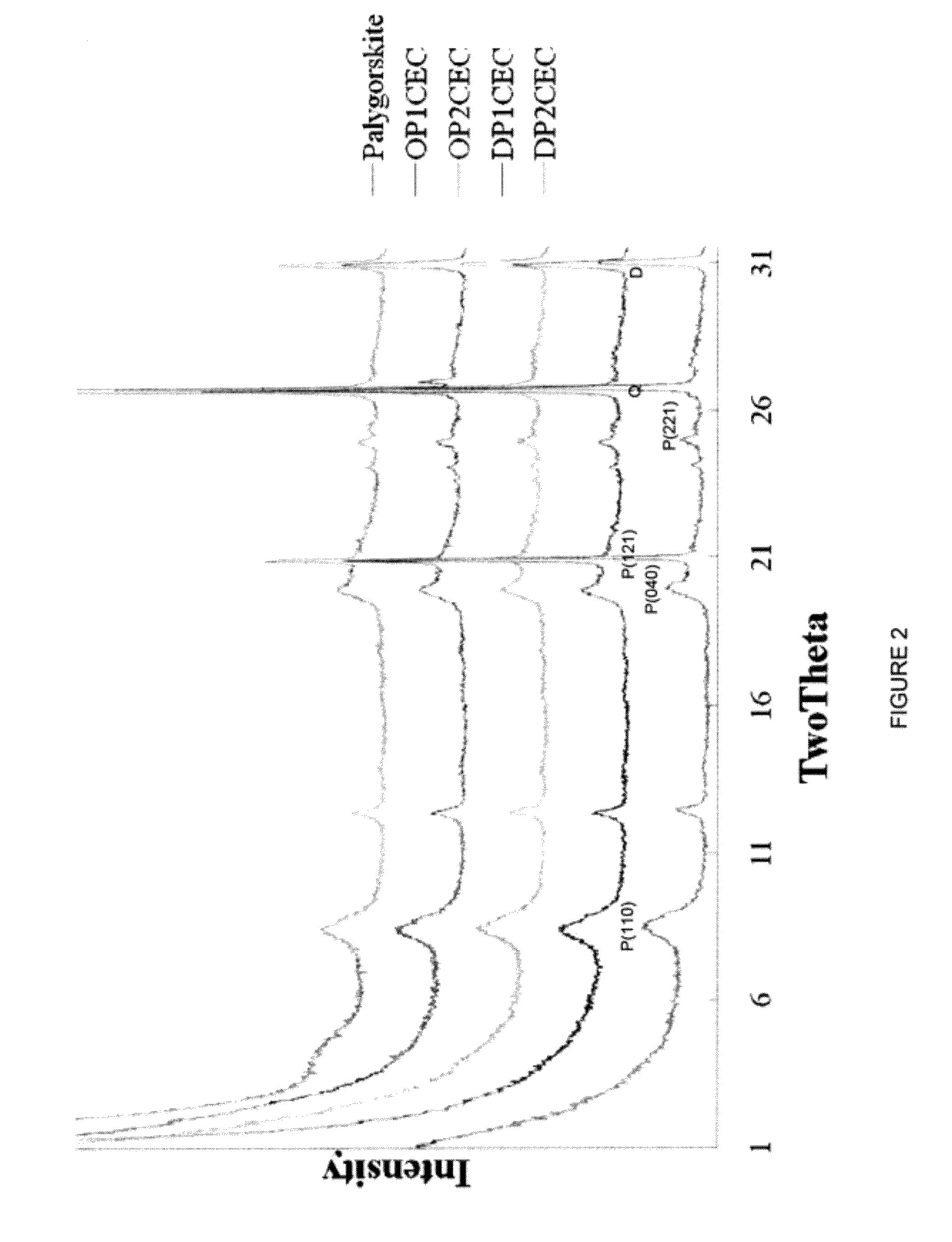 Modified clay sorbents