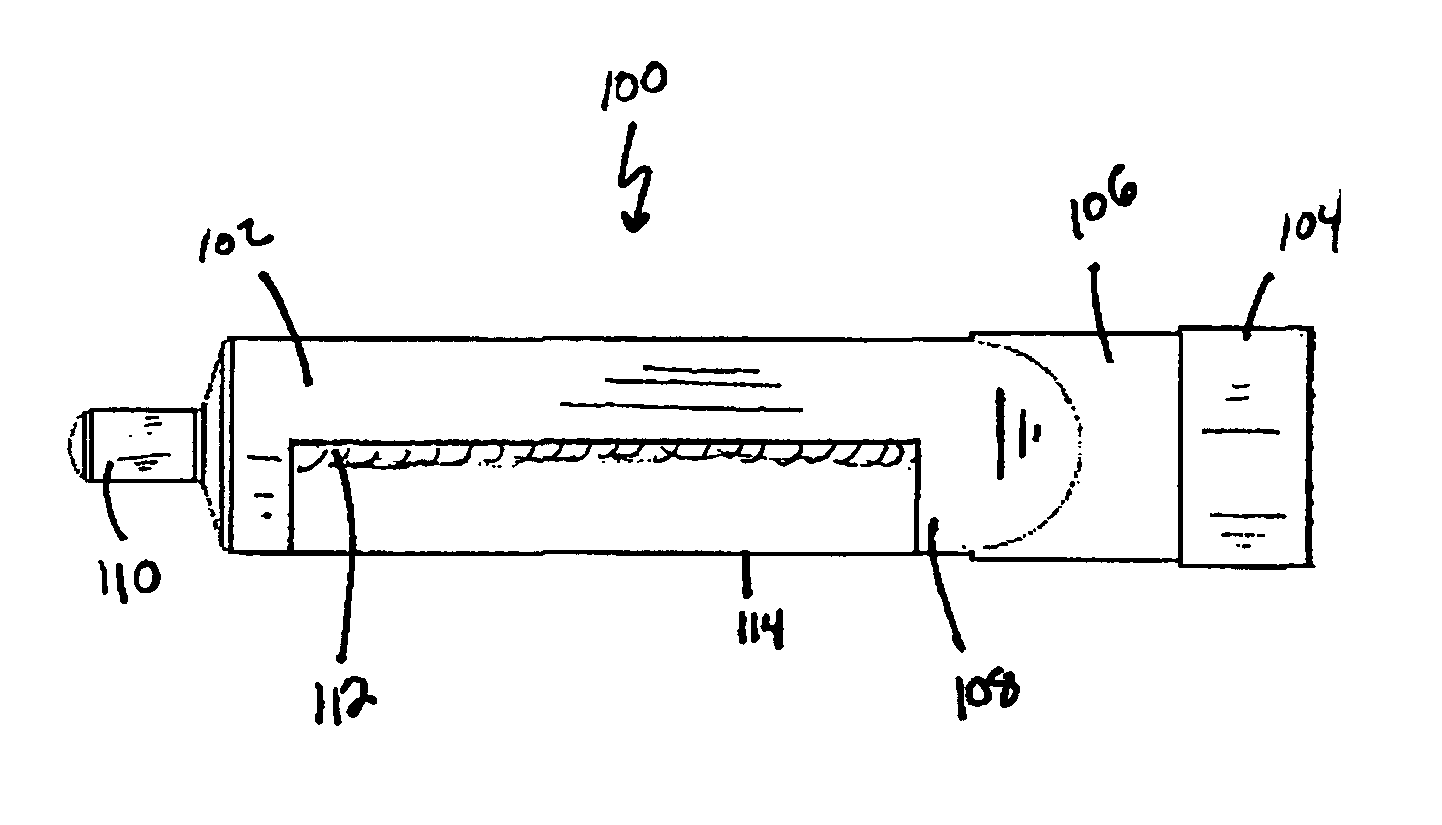 Lamp for use in a tissue treatment device