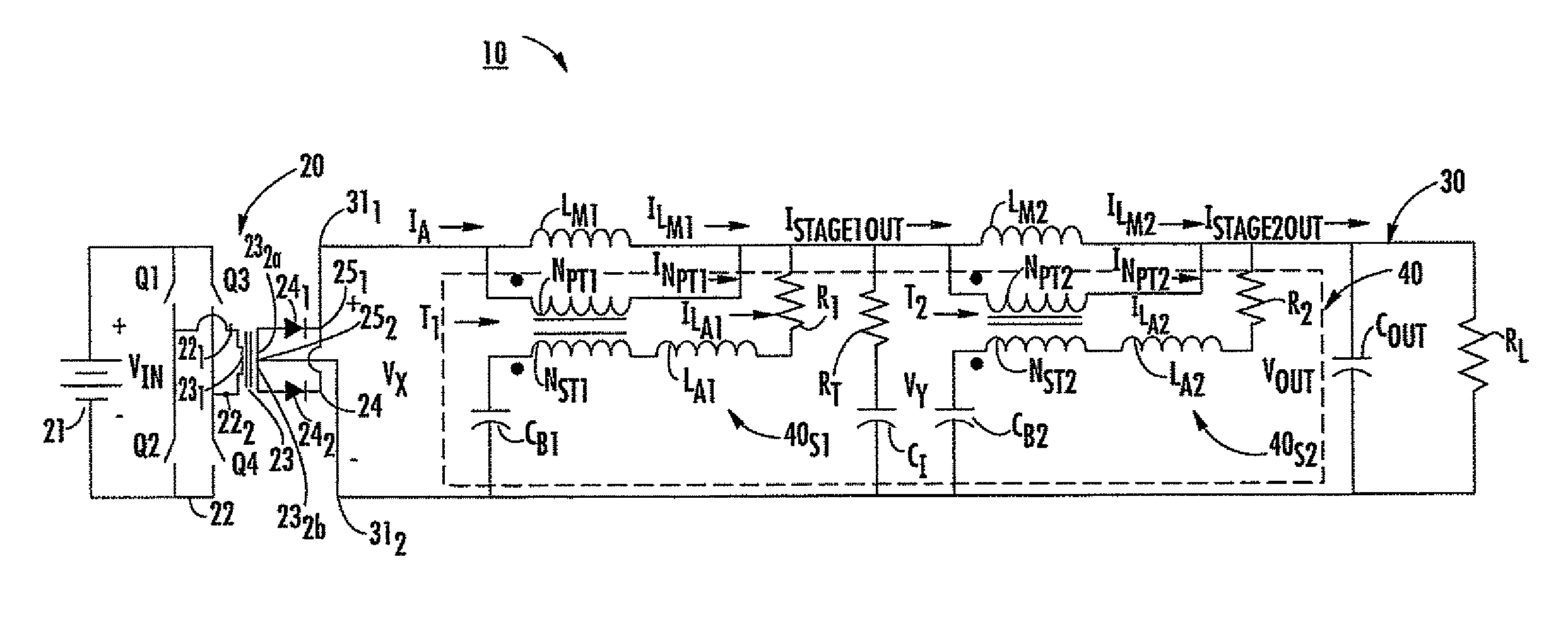 High attenuation filtering circuit for power converters