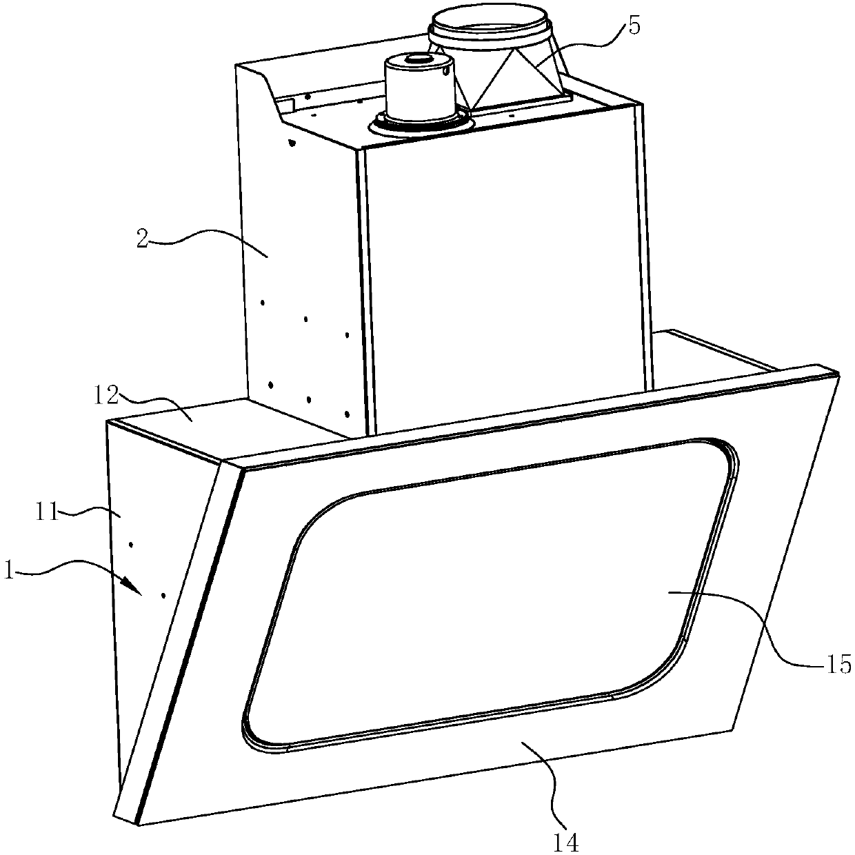 Near-suction type range hood