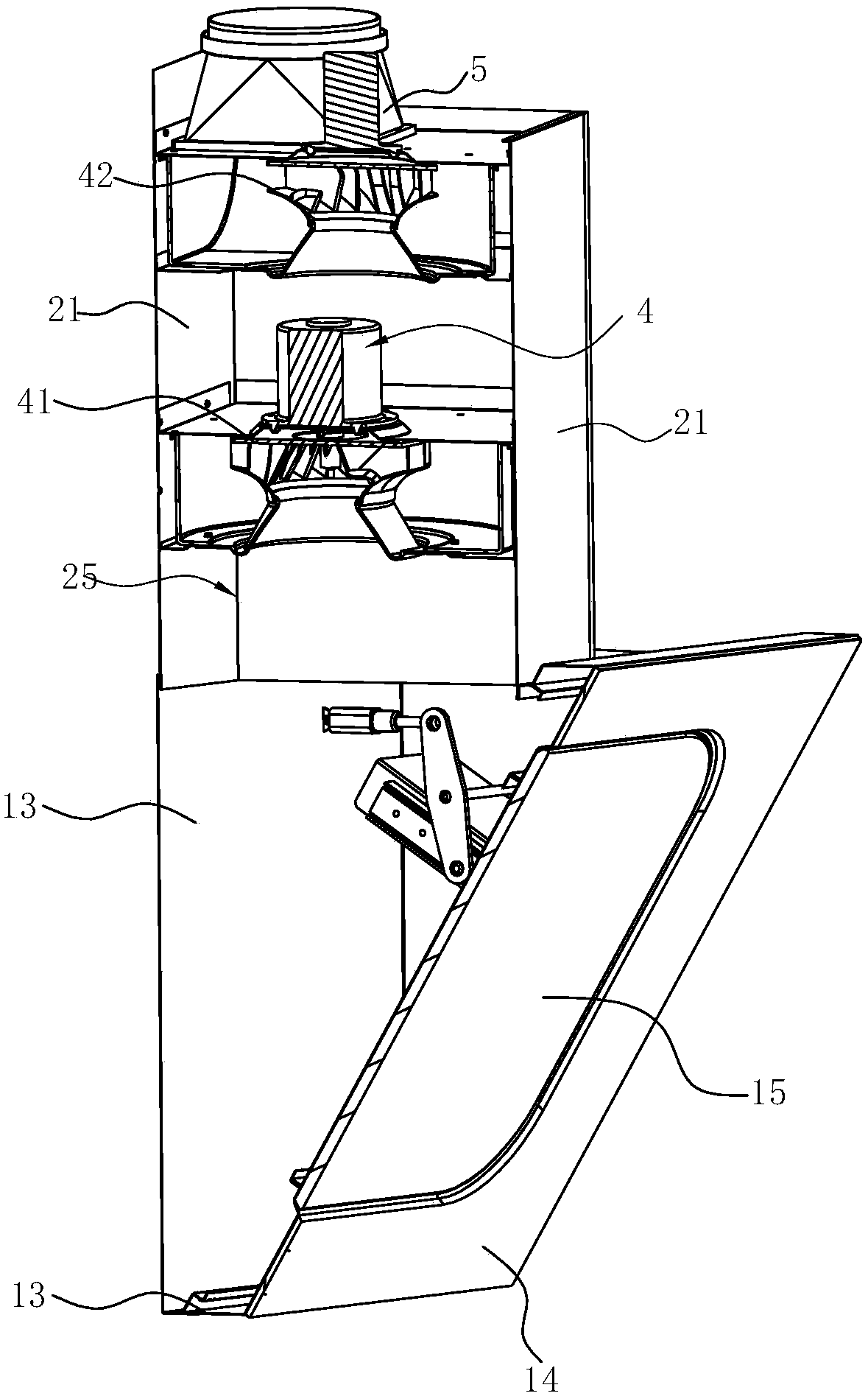 Near-suction type range hood