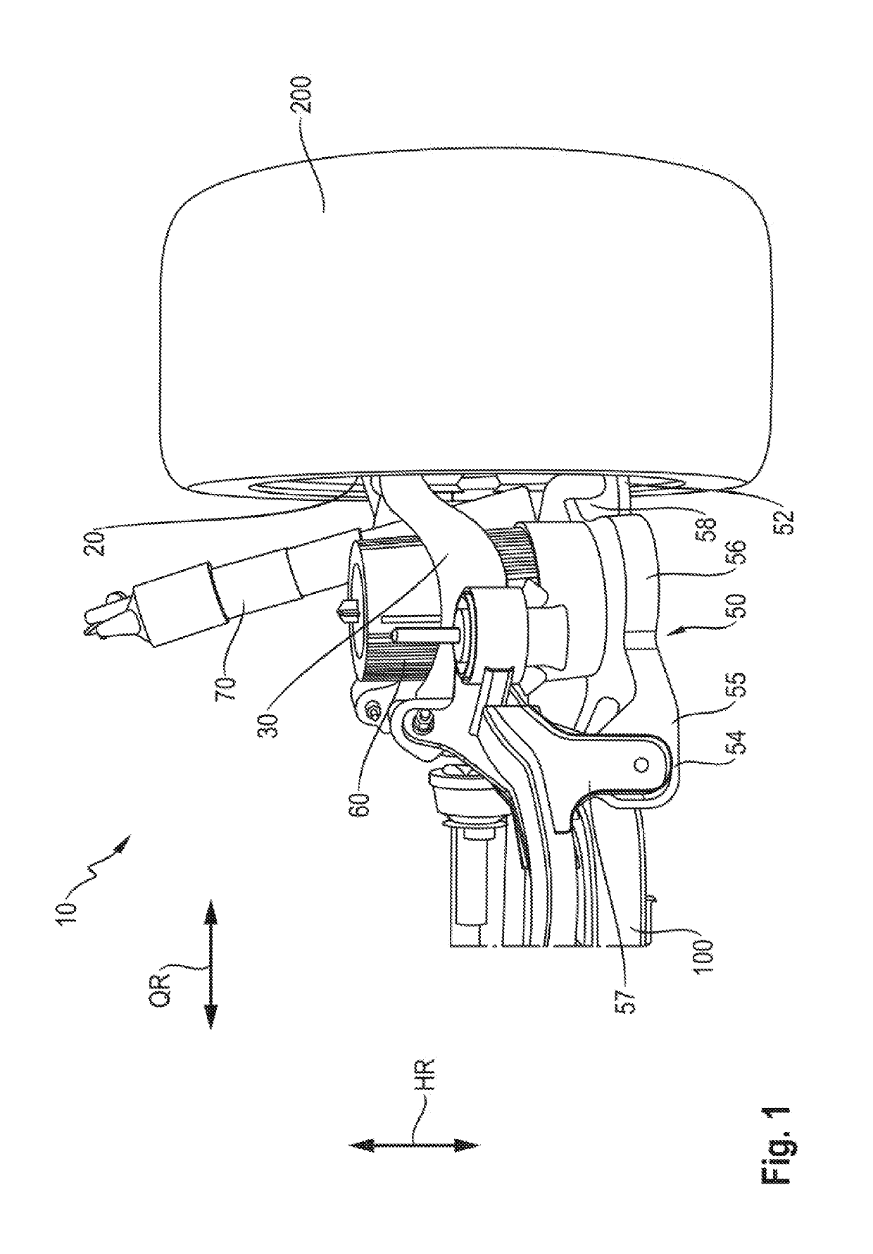 Axle device for the connection of a wheel to the body of a vehicle